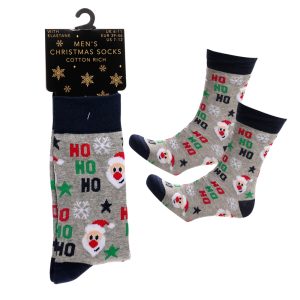 Mens Christmas Novelty Socks - Ho-Ho-Ho