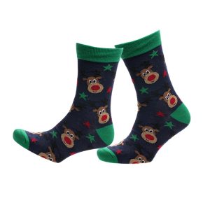 Mens Christmas Novelty Socks - Rudolph Design